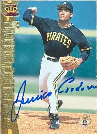 Francisco Cordova Signed 1997 Pacific Crown Collection Baseball Card - Pittsburgh Pirates - PastPros