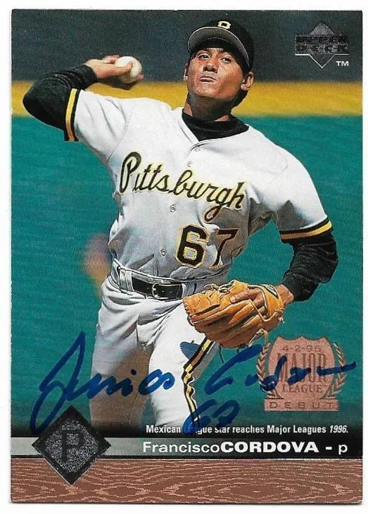 Francisco Cordova Signed 1997 Upper Deck Baseball Card - Pittsburgh Pirates