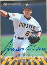 Francisco Cordova Signed 1998 Donruss Baseball Card - Pittsburgh Pirates