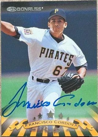 Francisco Cordova Signed 1998 Donruss Baseball Card - Pittsburgh Pirates