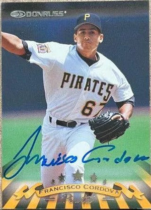 Francisco Cordova Signed 1998 Donruss Baseball Card - Pittsburgh Pirates