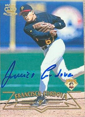 Francisco Cordova Signed 1998 Pacific Baseball Card - Pittsburgh Pirates - PastPros