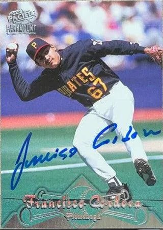 Francisco Cordova Signed 1998 Pacific Paramount Baseball Card - Pittsburgh Pirates