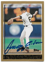 Francisco Cordova Signed 1998 Topps Baseball Card - Pittsburgh Pirates - PastPros