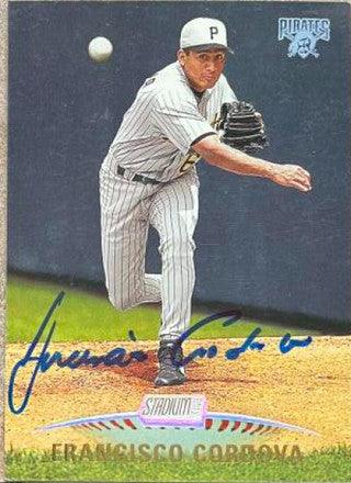 Francisco Cordova Signed 1999 Stadium Club Baseball Card - Pittsburgh Pirates - PastPros
