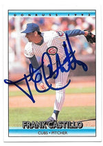 Frank Castillo Signed 1992 Donruss Baseball Card - Chicago Cubs - PastPros