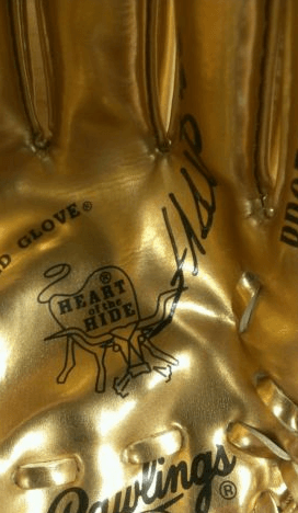 Frank White Signed Mini Rawlings Gold Glove - PastPros
