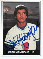 Fred Manrique Signed 1982 TCMA Baseball Card - Syracuse Chiefs