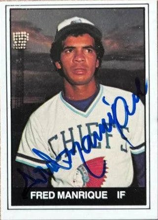 Fred Manrique Signed 1982 TCMA Baseball Card - Syracuse Chiefs