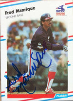 Fred Manrique Signed 1988 Fleer Baseball Card - Chicago White Sox - PastPros