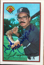 Fred Manrique Signed 1989 Bowman Baseball Card - Chicago White Sox