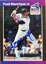 Fred Manrique Signed 1989 Donruss Baseball Card - Chicago White Sox - PastPros