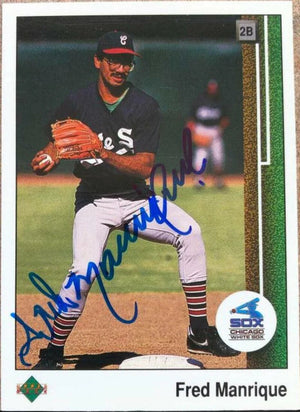 Fred Manrique Signed 1989 Upper Deck Baseball Card - Chicago White Sox (COR)
