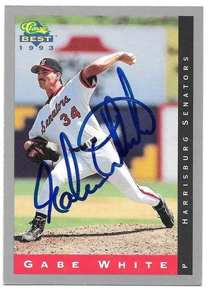 Gabe White Signed 1993 Classic Best Baseball Card