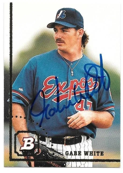 Gabe White Signed 1994 Bowman Baseball Card - Montreal Expos