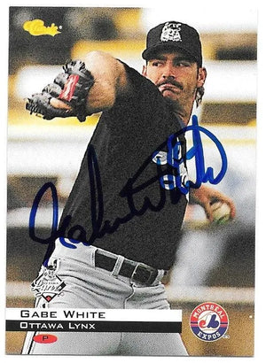 Gabe White Signed 1994 Classic Baseball Card - Ottawa Lynx - PastPros