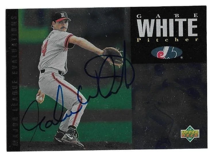 Gabe White Signed 1994 Upper Deck Minors Baseball Card - Montreal Expos