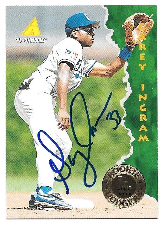 Garey Ingram Signed 1995 Pinnacle Baseball Card - Los Angeles Dodgers - PastPros