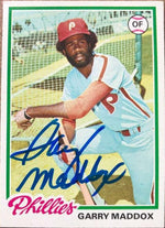Garry Maddox Signed 1978 Topps Baseball Card - Philadelphia Phillies - PastPros