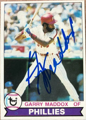Garry Maddox Signed 1979 Topps Baseball Card - Philadelphia Phillies
