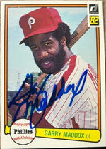 Garry Maddox Signed 1982 Donruss Baseball Card - Philadelphia Phillies