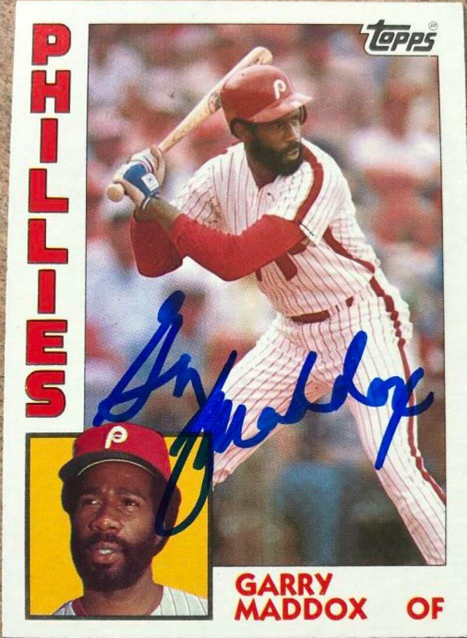 Garry Maddox Signed 1984 Topps Baseball Card - Philadelphia Phillies - PastPros