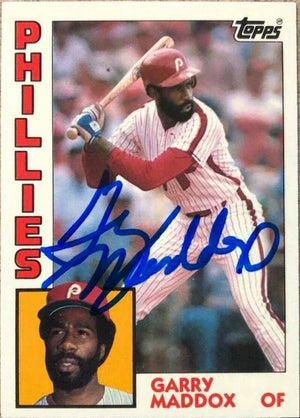 Garry Maddox Signed 1984 Topps Tiffany Baseball Card - Philadelphia Phillies