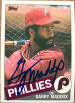 Garry Maddox Signed 1985 Topps Baseball Card - Philadelphia Phillies