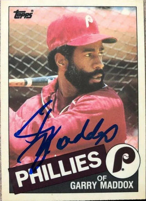 Garry Maddox Signed 1985 Topps Tiffany Baseball Card - Philadelphia Phillies