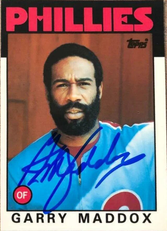 Garry Maddox Signed 1986 Topps Tiffany Baseball Card - Philadelphia Phillies
