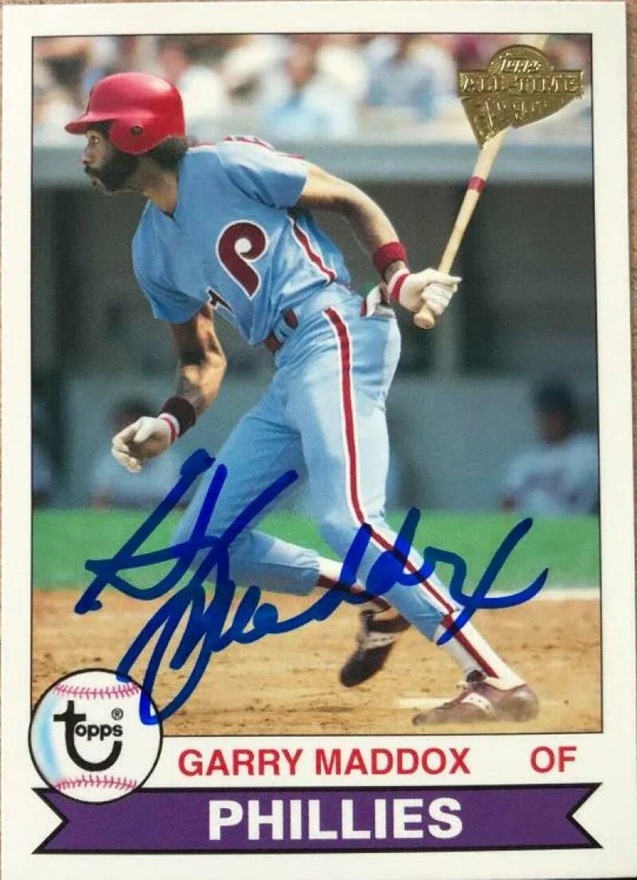 Garry Maddox Signed 2004 Topps All-Time Fan Favorites Baseball Card - Philadelphia Phillies
