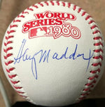 Garry Maddox Signed Rawlings Official 1980 World Series Baseball