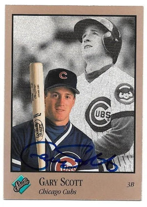 Gary Scott Signed 1992 Studio Baseball Card - Chicago Cubs