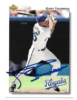 Gary Thurman Signed 1992 Upper Deck Baseball Card - Kansas City Royals