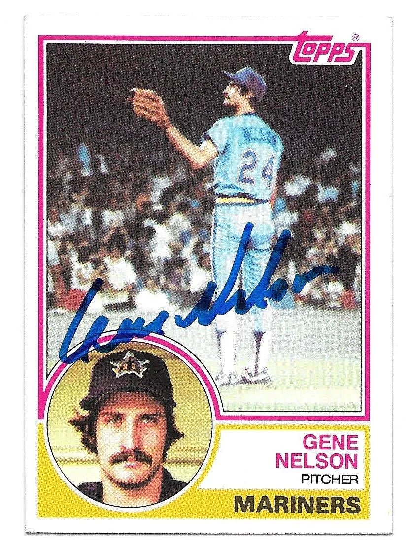Gene Nelson Signed 1983 Topps Baseball Card - Seattle Mariners