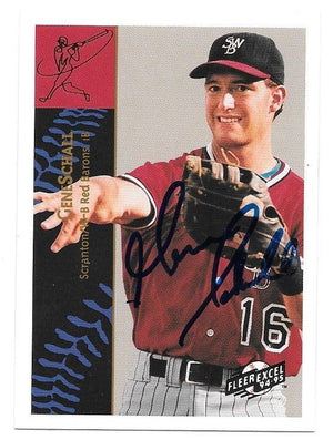 Gene Schall Signed 1994-95 Fleer Excel Baseball Card - SWB Barons - PastPros