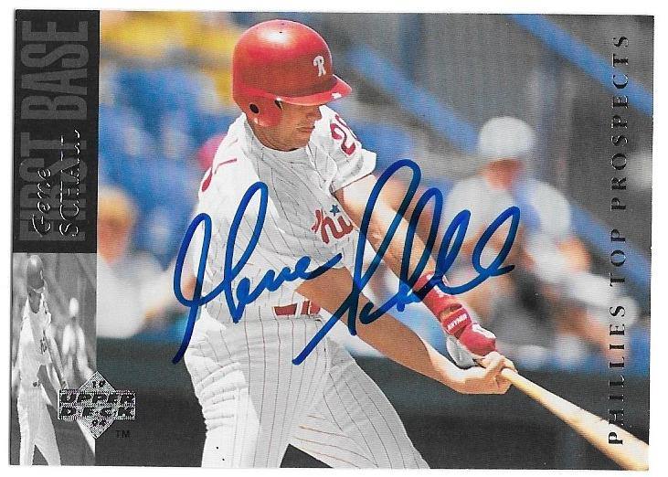 Gene Schall Signed 1994 Upper Deck Minors Baseball Card - Philadelphia Phillies - PastPros
