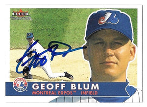 Geoff Blum Signed 2001 Fleer Tradition Baseball Card - Montreal Expos - PastPros