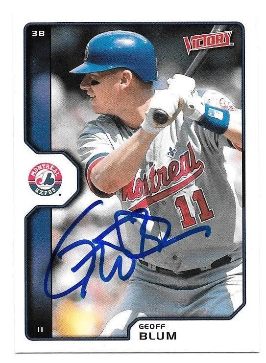 Geoff Blum Signed 2002 Victory Baseball Card - Montreal Expos