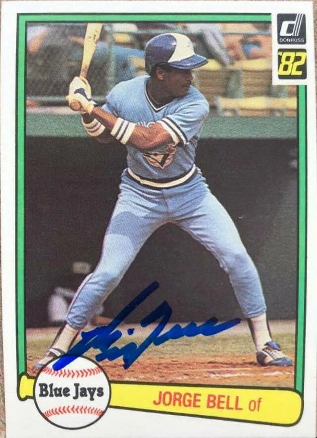George Bell Signed 1982 Donruss Baseball Card - Toronto Blue Jays
