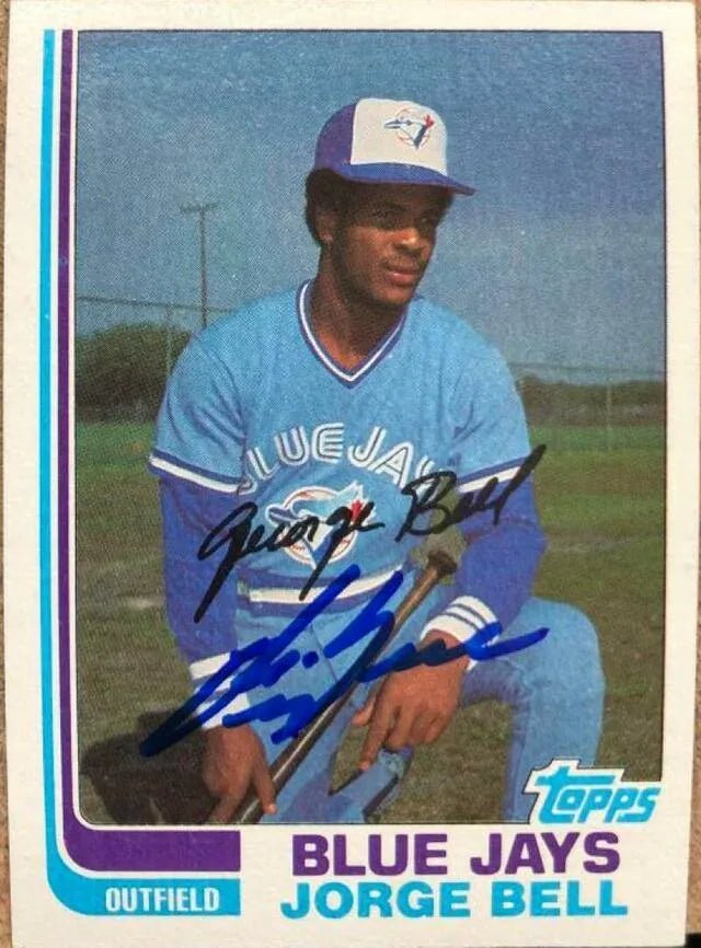 George Bell Signed 1982 Topps Baseball Card - Toronto Blue Jays