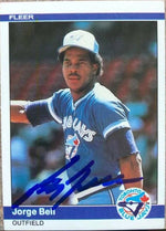 George Bell Signed 1984 Fleer Baseball Card - Toronto Blue Jays