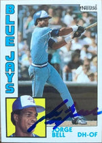 George Bell Signed 1984 Nestle Baseball Card - Toronto Blue Jays - PastPros
