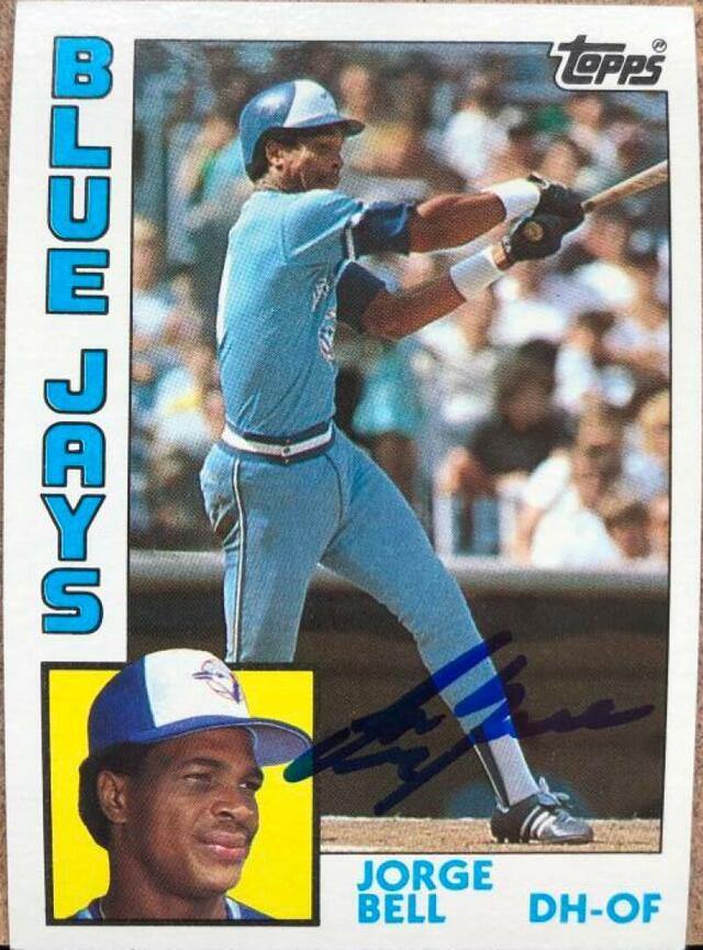 George Bell Signed 1984 Topps Baseball Card - Toronto Blue Jays - PastPros