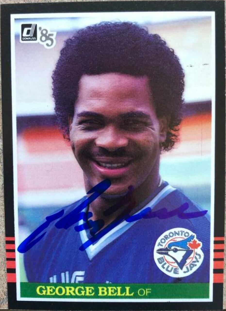 George Bell Signed 1985 Donruss Baseball Card - Toronto Blue Jays - PastPros