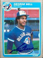 George Bell Signed 1985 Fleer Baseball Card - Toronto Blue Jays - PastPros