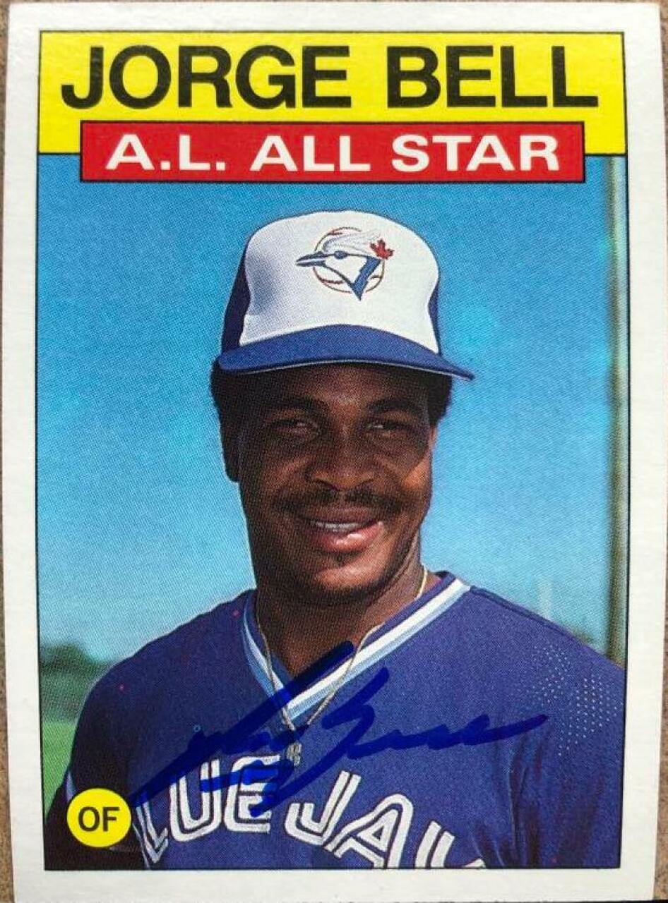 George Bell Signed 1986 Topps A/S Baseball Card - Toronto Blue Jays - PastPros