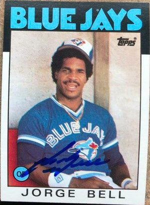 George Bell Signed 1986 Topps Baseball Card - Toronto Blue Jays - PastPros
