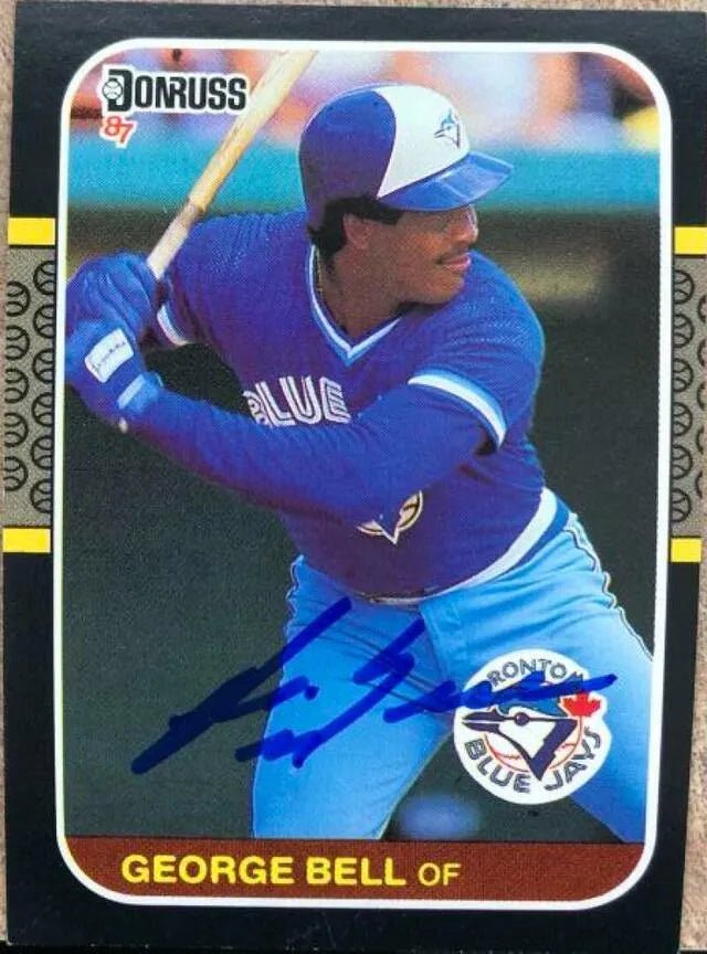 George Bell Signed 1987 Donruss Baseball Card - Toronto Blue Jays