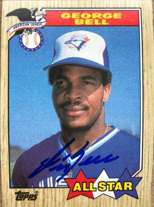 George Bell Signed 1987 Topps A/S Baseball Card - Toronto Blue Jays - PastPros